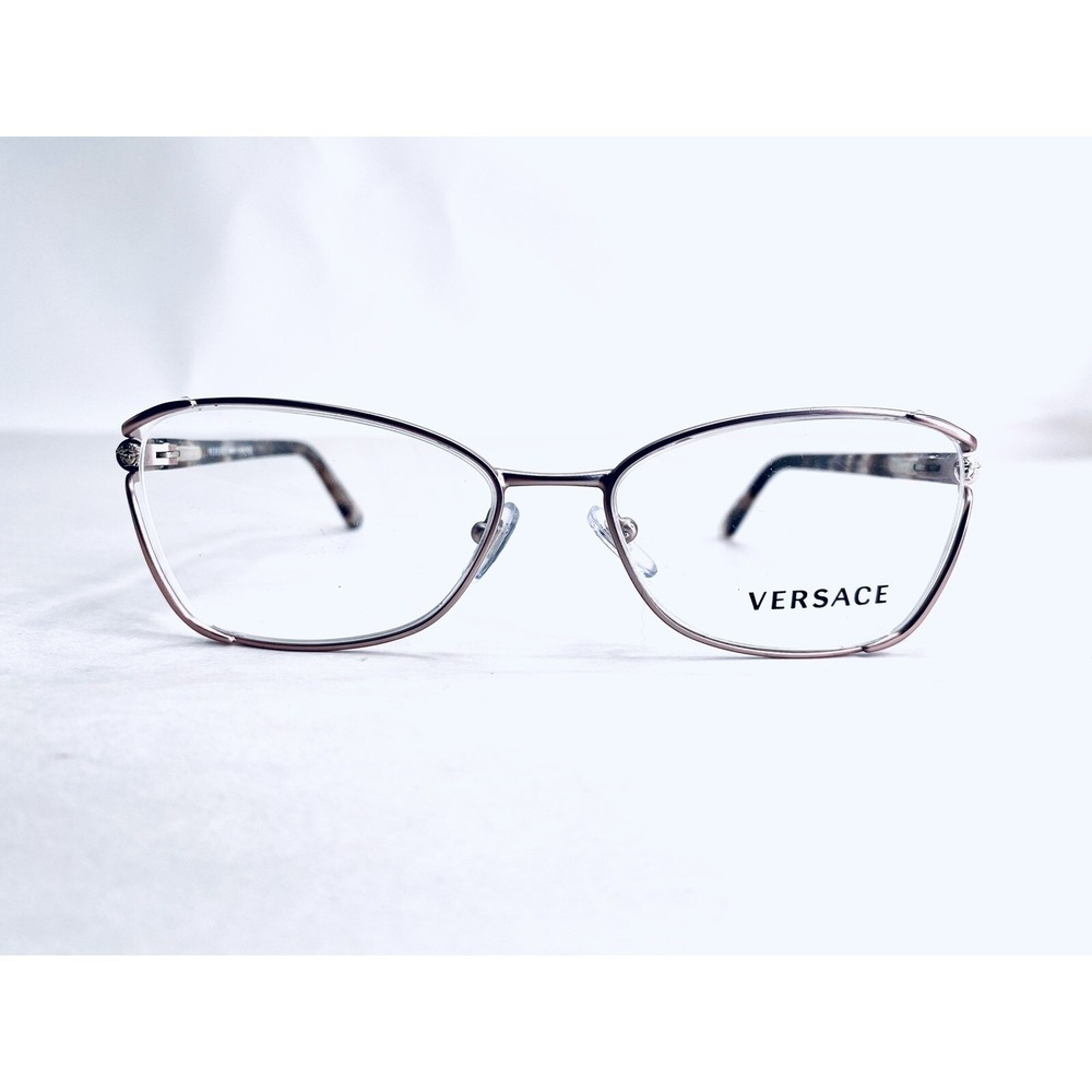 Versace Gold Metal Medusa Cat Eye Glasses Tortoise Italy MOD 1208 1286 52 16 130